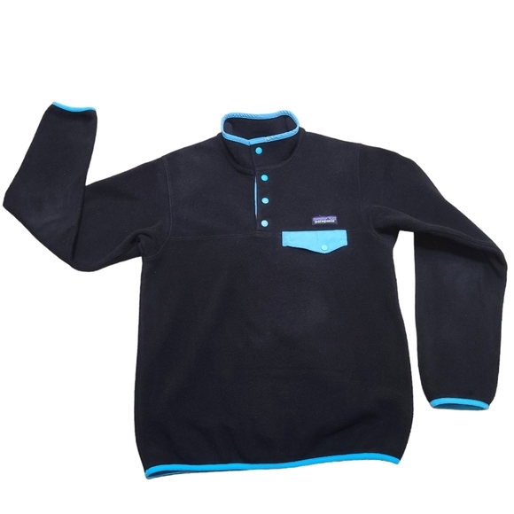 Patagonia Women's Black Lightweight Synchilla Snap-T Fleece Pullover Size Small - Picture 2 of 12